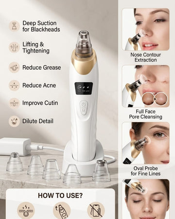 Ultra-Suction Blackhead Remover & Pore Vacuum with Digital Display