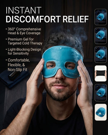 Headache & Migraine Relief Cap – 360° Coverage with Medical-Grade Gel